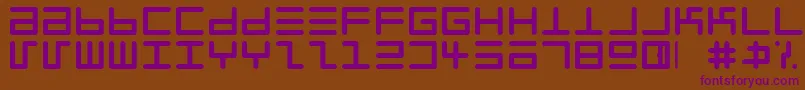 EppyEvansRound-fontti – violetit fontit ruskealla taustalla
