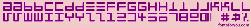 EppyEvansRound-Schriftart – Violette Schriften auf rosa Hintergrund