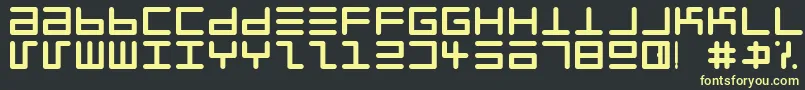 EppyEvansRound-fontti – keltaiset fontit mustalla taustalla