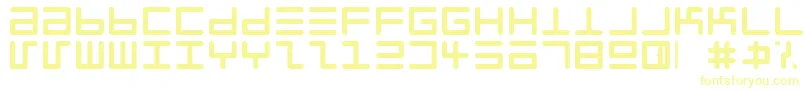 フォントEppyEvansRound – 白い背景に黄色の文字