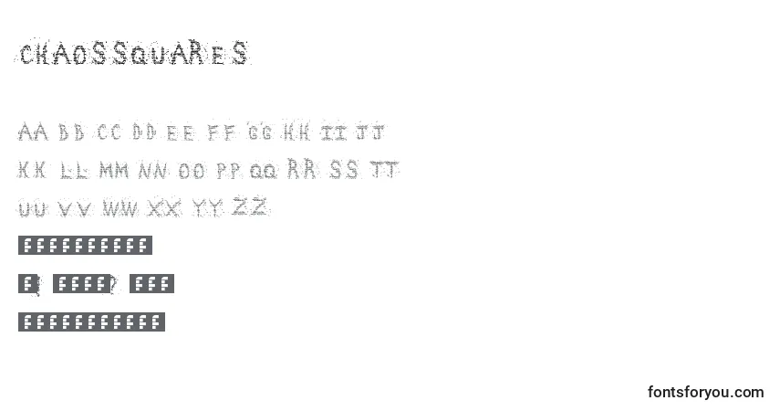 Fuente ChaosSquares - alfabeto, números, caracteres especiales