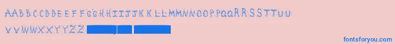 ChaosSquares Font – Blue Fonts on Pink Background