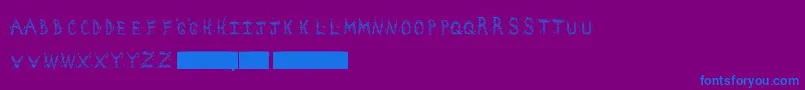 ChaosSquares Font – Blue Fonts on Purple Background