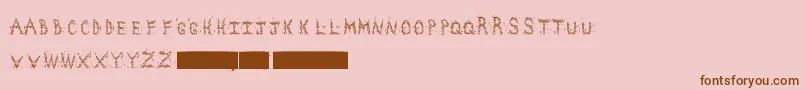 ChaosSquares Font – Brown Fonts on Pink Background