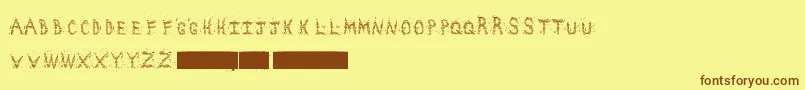 ChaosSquares Font – Brown Fonts on Yellow Background