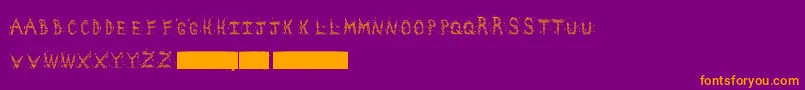 ChaosSquares Font – Orange Fonts on Purple Background