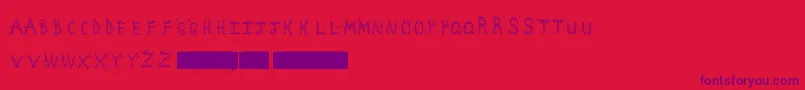 ChaosSquares Font – Purple Fonts on Red Background