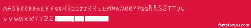 ChaosSquares Font – White Fonts on Red Background