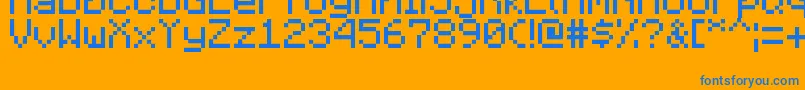 MinecraftiaRegular Font – Blue Fonts on Orange Background