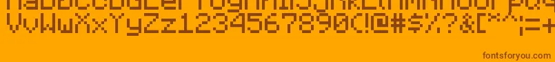 MinecraftiaRegular Font – Brown Fonts on Orange Background