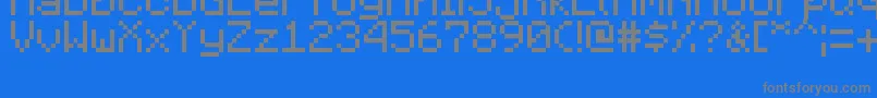 MinecraftiaRegular Font – Gray Fonts on Blue Background