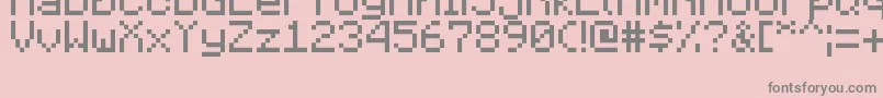 MinecraftiaRegular Font – Gray Fonts on Pink Background