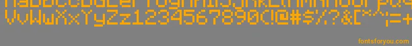 MinecraftiaRegular Font – Orange Fonts on Gray Background