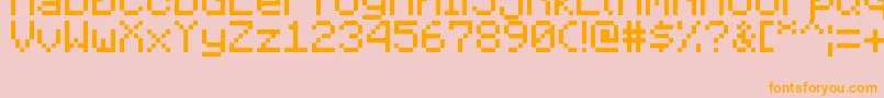 MinecraftiaRegular Font – Orange Fonts on Pink Background