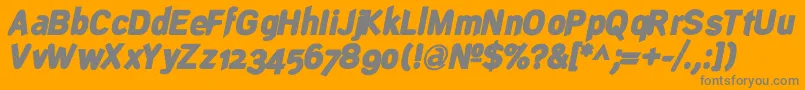 DeconstructBlackoblique Font – Gray Fonts on Orange Background