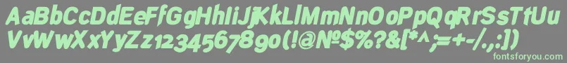 DeconstructBlackoblique Font – Green Fonts on Gray Background