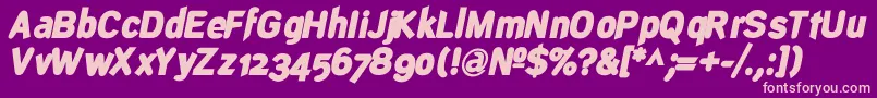 DeconstructBlackoblique Font – Pink Fonts on Purple Background