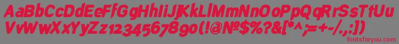 DeconstructBlackoblique Font – Red Fonts on Gray Background