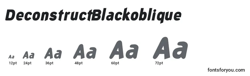 Размеры шрифта DeconstructBlackoblique