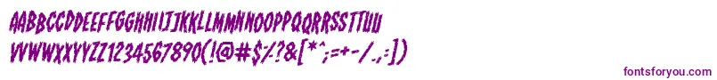 ShallowgravebbItal Font – Purple Fonts on White Background