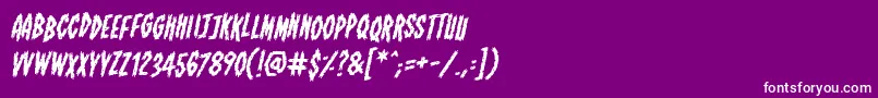 フォントShallowgravebbItal – 紫の背景に白い文字