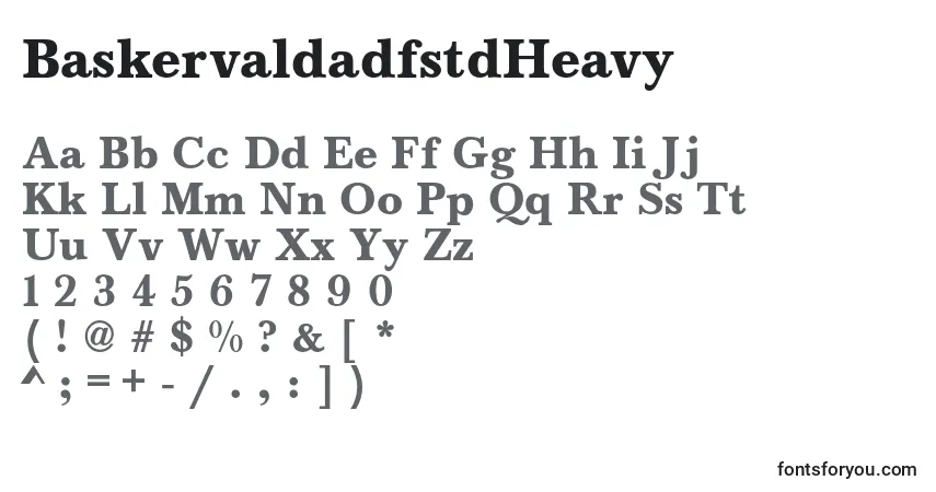 Czcionka BaskervaldadfstdHeavy – alfabet, cyfry, specjalne znaki