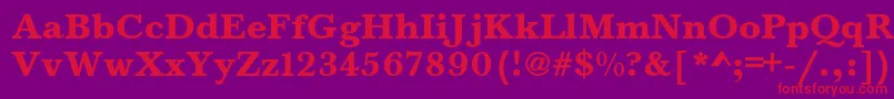 BaskervaldadfstdHeavy Font – Red Fonts on Purple Background