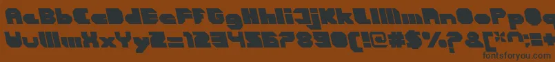 CortenClosedfatitalicalt Font – Black Fonts on Brown Background