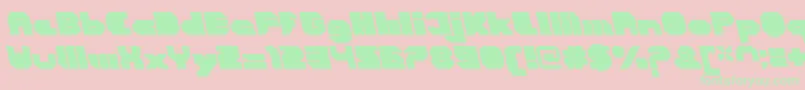 CortenClosedfatitalicalt Font – Green Fonts on Pink Background