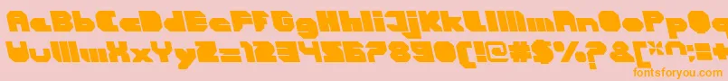 CortenClosedfatitalicalt Font – Orange Fonts on Pink Background