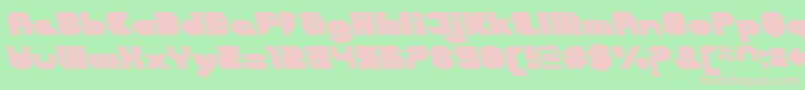 Шрифт CortenClosedfatitalicalt – розовые шрифты на зелёном фоне