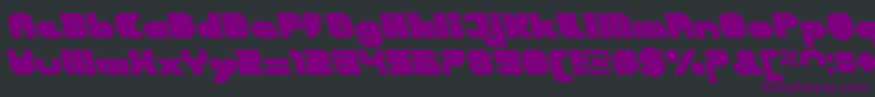CortenClosedfatitalicalt Font – Purple Fonts on Black Background