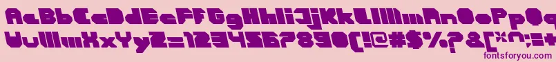 CortenClosedfatitalicalt Font – Purple Fonts on Pink Background
