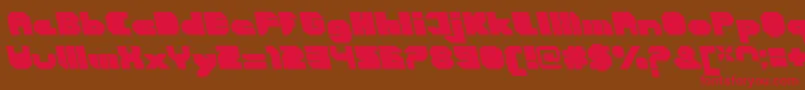 CortenClosedfatitalicalt Font – Red Fonts on Brown Background