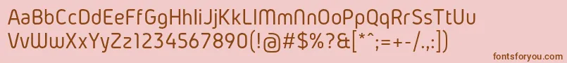 フォントGidolinyaRegular – ピンクの背景に茶色のフォント