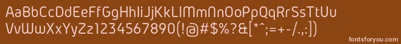 フォントGidolinyaRegular – 茶色の背景にピンクのフォント