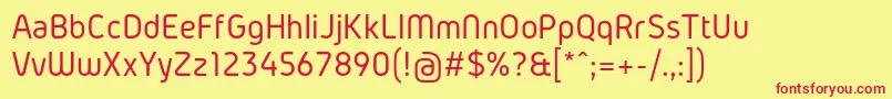 Шрифт GidolinyaRegular – красные шрифты на жёлтом фоне