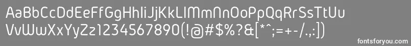 GidolinyaRegular-fontti – valkoiset fontit harmaalla taustalla
