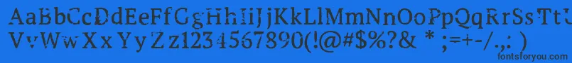 Creepshow Font – Black Fonts on Blue Background