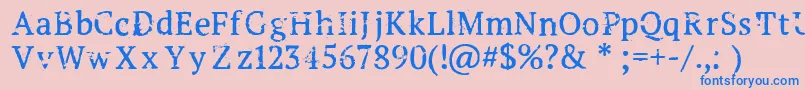 Creepshow Font – Blue Fonts on Pink Background