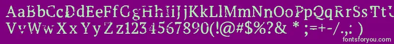 Creepshow Font – Green Fonts on Purple Background