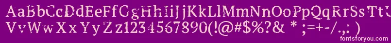 Creepshow Font – Pink Fonts on Purple Background