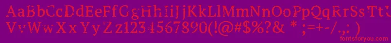 Creepshow Font – Red Fonts on Purple Background