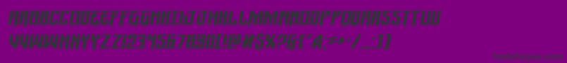 Wintersolsticeexpandital Font – Black Fonts on Purple Background