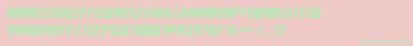 Wintersolsticeexpandital Font – Green Fonts on Pink Background