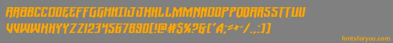 Wintersolsticeexpandital-Schriftart – Orangefarbene Schriften auf grauem Hintergrund