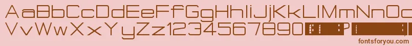 EurostealBigCaps Font – Brown Fonts on Pink Background