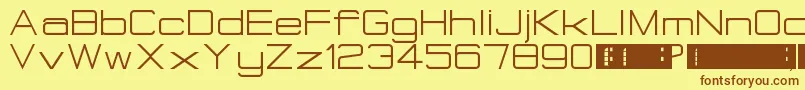 EurostealBigCaps Font – Brown Fonts on Yellow Background