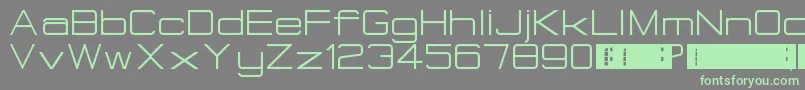 EurostealBigCaps-fontti – vihreät fontit harmaalla taustalla