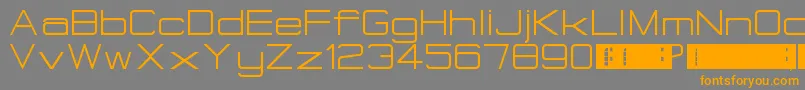 EurostealBigCaps-fontti – oranssit fontit harmaalla taustalla